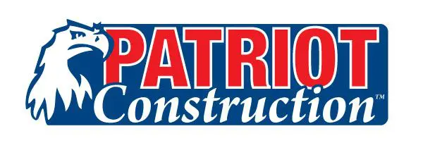 A logo of patriot construction